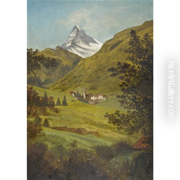 Das Matterhorn Oil Painting by Oskar Schmitt