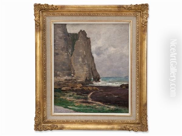 Clammer Near Etretat Oil Painting by Paul Leon Felix Schmitt