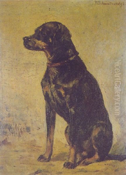 Sitzender Hund Oil Painting by Ferdinand Schmutzer