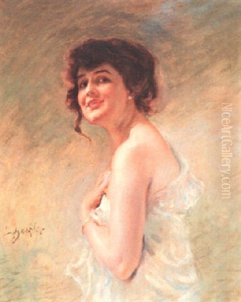 Lachendes Madchen Oil Painting by Leopold Schmutzler