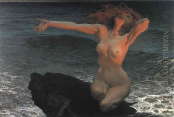 Sirene Oil Painting by Leopold Schmutzler