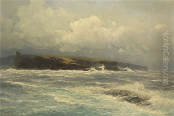 Blick Auf Die Cliffs Of Moher, Irland Oil Painting by Carl Wilhelm Hugo Schnars-Alquist