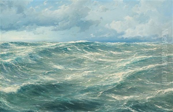 Sturm In Der Nordsee Oil Painting by Carl Wilhelm Hugo Schnars-Alquist