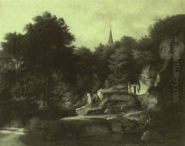 Im Klostergarten Oil Painting by Ferdinand Schneck