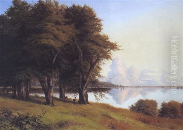 Septembertag Oil Painting by Johan Ludwig Schneider