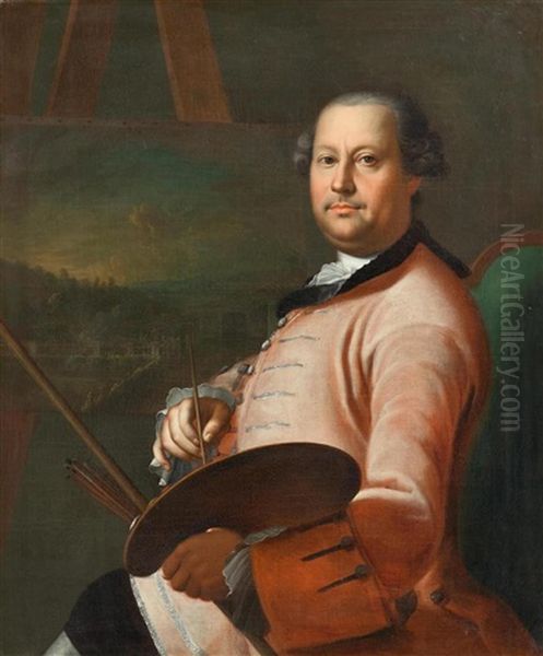 Portrat Christian Georg Schutz Der Altere Oil Painting by Johann Ulrich Schnetzler