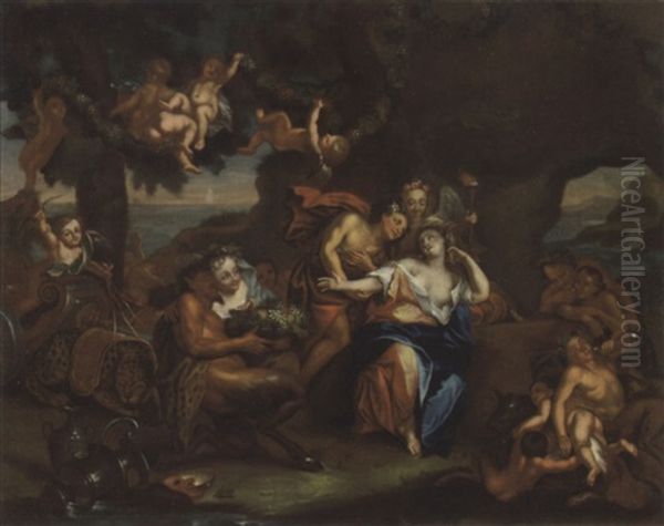 Bacchus' Ankunft Bei Ariadne Auf Naxos Oil Painting by Johann Ulrich Schnetzler