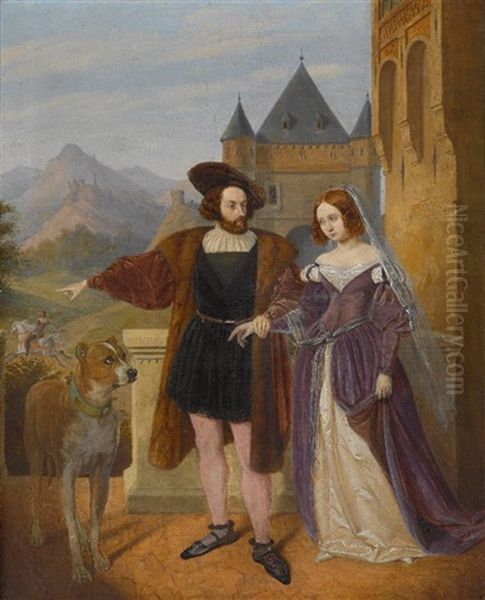 Der Abschied Des Geliebten Oil Painting by Julius Schnorr Von Carolsfeld