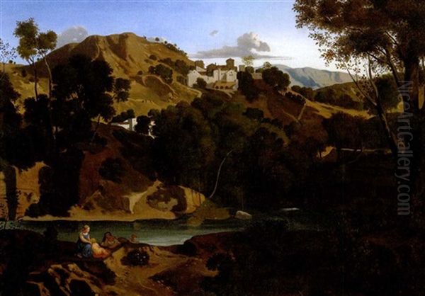 Ideale Landschaft Oil Painting by Julius Schnorr Von Carolsfeld