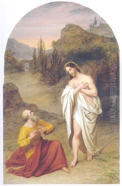 Der Auferstandene Christus Oil Painting by Ludwig Ferdinand Schnorr von Carolsfeld