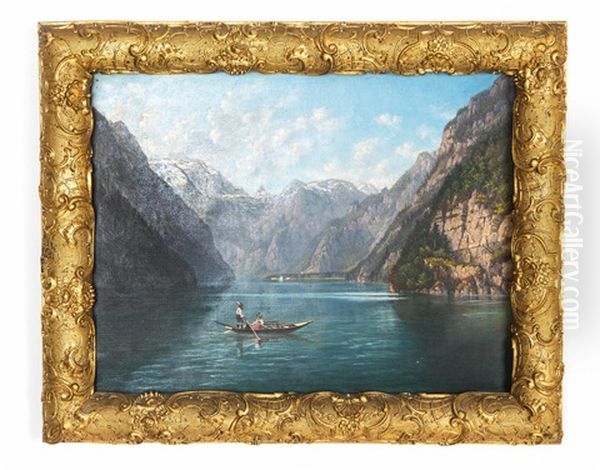 2 Bilder: A) Berchtesgaden Mit Blick Auf Den Watzmann Oil Painting by Karl Schoch