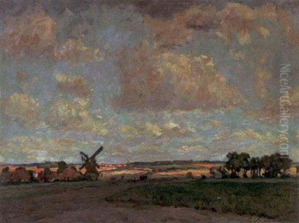 Sommerliche Holsteinische Landschaft Oil Painting by Wilhelm Schodde