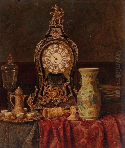 Still Life With Antiques Oil Painting by Max Schoedl