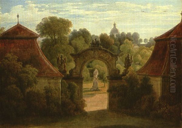 Tordurchblick Oil Painting by Johann Nepomuk Schoedlberger