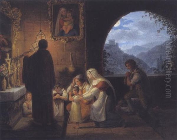 Abendandacht In Den Bergen by Johann Nepomuk Schoedlberger