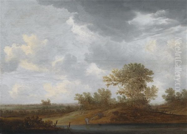 Dunenlandschaft Mit Weidendem Vieh Oil Painting by Johannes Pietersz Schoeff