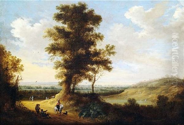 Weite Landschaft Mit Reisenden Oil Painting by Johannes Pietersz Schoeff