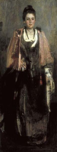 Full Length Portrait Of Miss Robina Spencer Oil Painting by Benjamin James Bowen