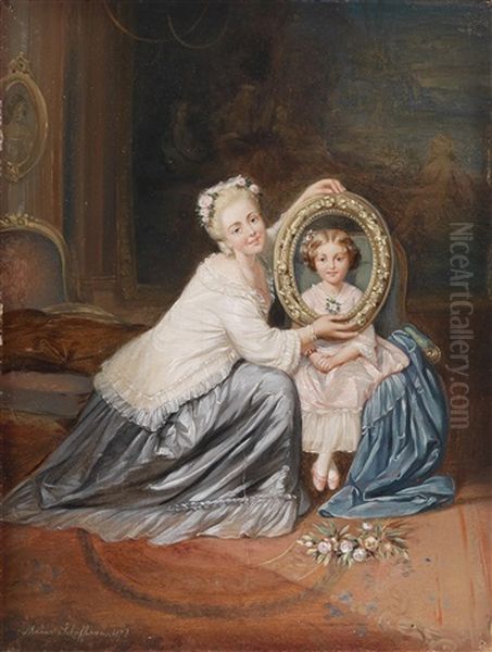 Ein Schoner Rahmen (after Henry Guillaume Schlesinger (1814-1893)) Oil Painting by Marie Schoffmann