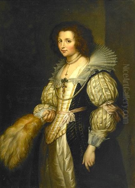 A Portrait Of Maria De Tassis (after Sir Anthony Van Dyck) by Marie Schoffmann