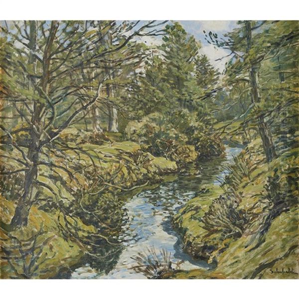 Woodland Stream by Walter Elmer Schofield