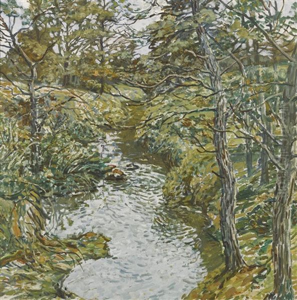 Wandering Brook Oil Painting by Walter Elmer Schofield