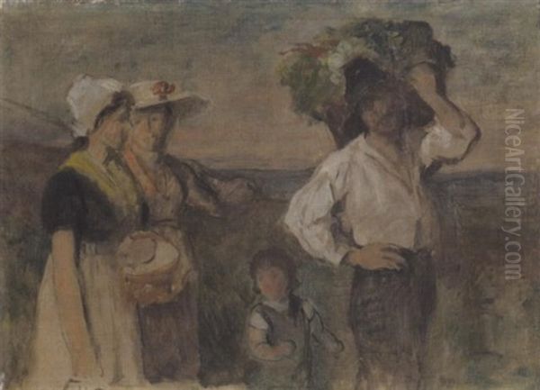 Heimkehr Von Der Ernte Oil Painting by Otto Franz Scholderer