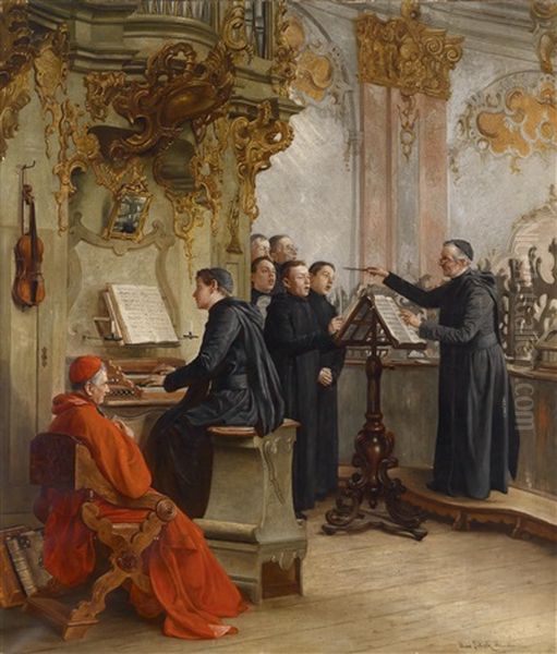 Chorkonzert Oil Painting by Max Scholz