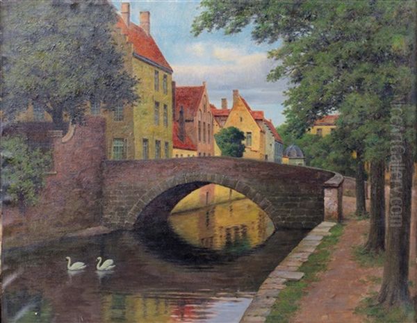 Motiv Aus Brugge Oil Painting by Paul Scholz