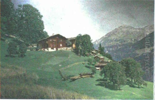 High Summer In Montafoy Oil Painting by Richard Scholz