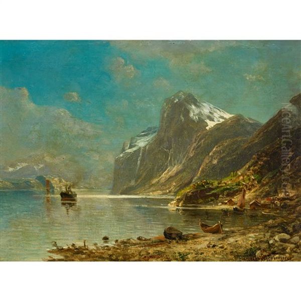 Parthie Aus Den Lofoten Oil Painting by Alfred K.J.O. von Schoenberger