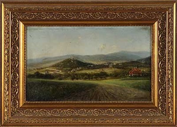 Blick In Den Taunus Oil Painting by Alfred K.J.O. von Schoenberger