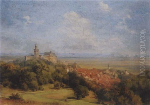 Blick Vom Malerwinkel Auf Kronberg Oil Painting by Alfred K.J.O. von Schoenberger