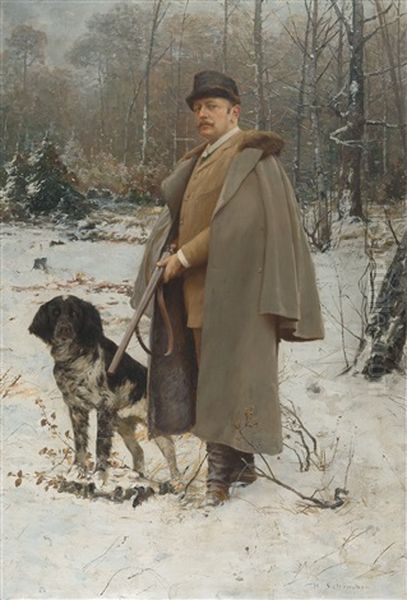 Thomas Knorr Auf Der Jagd Oil Painting by Heinrich Schoenchen