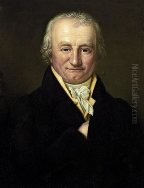 Bildnis Des Oberamtmannes Daniel Steinkopff Oil Painting by Georg Friedrich Adolf Schoener