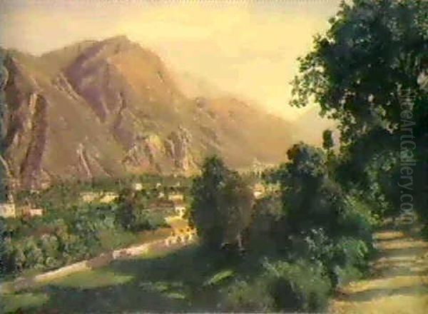 Sommertag In Locarno Oil Painting by Eduard Schonfeld