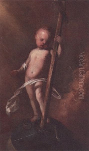 The Infant Christ Truimphant Over Sin Oil Painting by Johann Heinrich Schoenfeldt