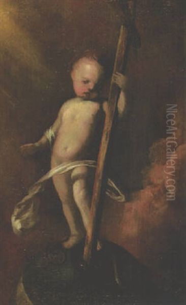 The Infant Christ Triumphant Over Sin Oil Painting by Johann Heinrich Schoenfeldt