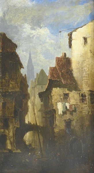 Ansicht Aus Strassburg Oil Painting by Gustav Schoenleber