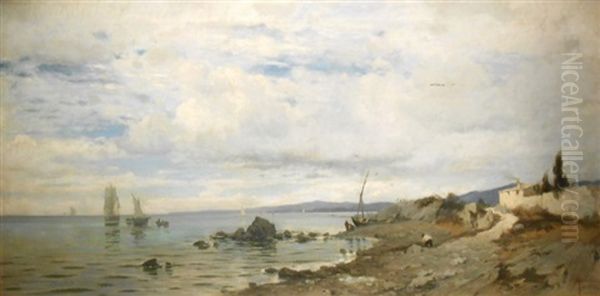 Paysage Marin Oil Painting by Gustav Schoenleber