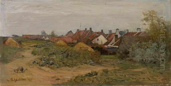 Dunendorfchen Oil Painting by Gustav Schoenleber