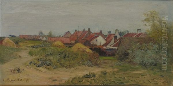 Dunendorfchen Oil Painting by Gustav Schoenleber