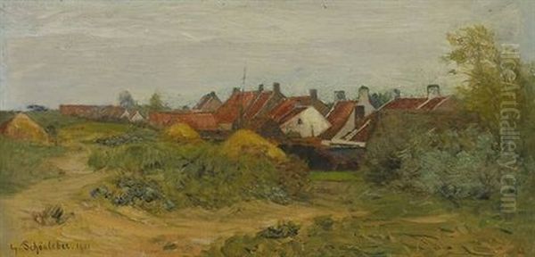 Dunendorfchen Oil Painting by Gustav Schoenleber