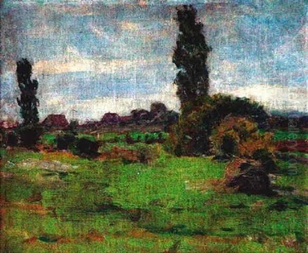 Landschaft Bei Besigheim Oil Painting by Gustav Schoenleber