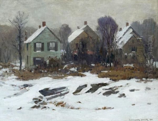 Winter In Maine Oil Painting by Alexander Bower