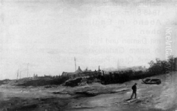 Strandlandschaft Oil Painting by Gustav Schoenleber