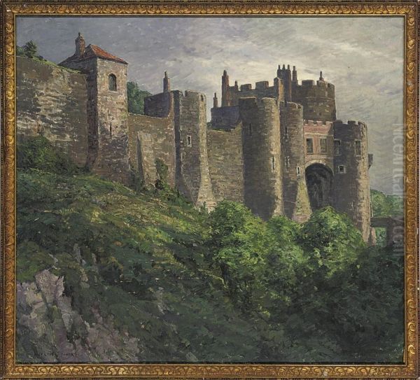 The Castle Entrance Oil Painting by Alexander Bower