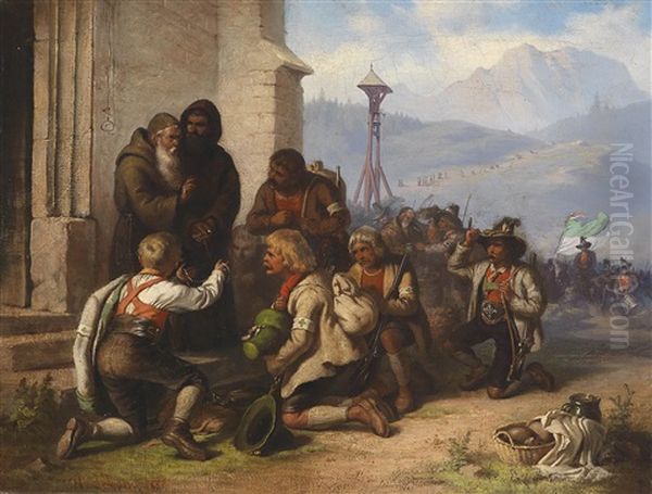 Tiroler Wallfahrer Oil Painting by Alois Schoenn