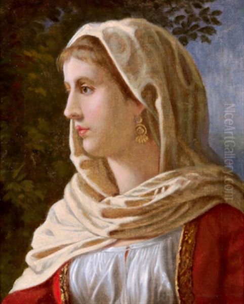 Bildnis Einer Orientalisch Gekleideten Frau by Alois Schoenn