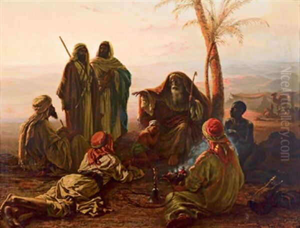 Der Geschichtenerzahler Oil Painting by Alois Schoenn